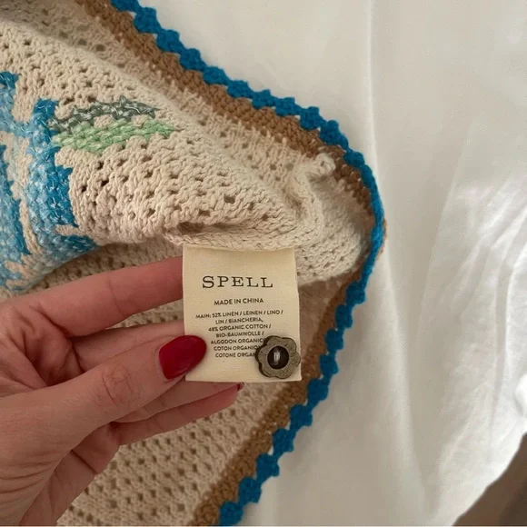 Spell Coastal Granny Short Sleeve Top in Cornflower - Picture 13 of 14